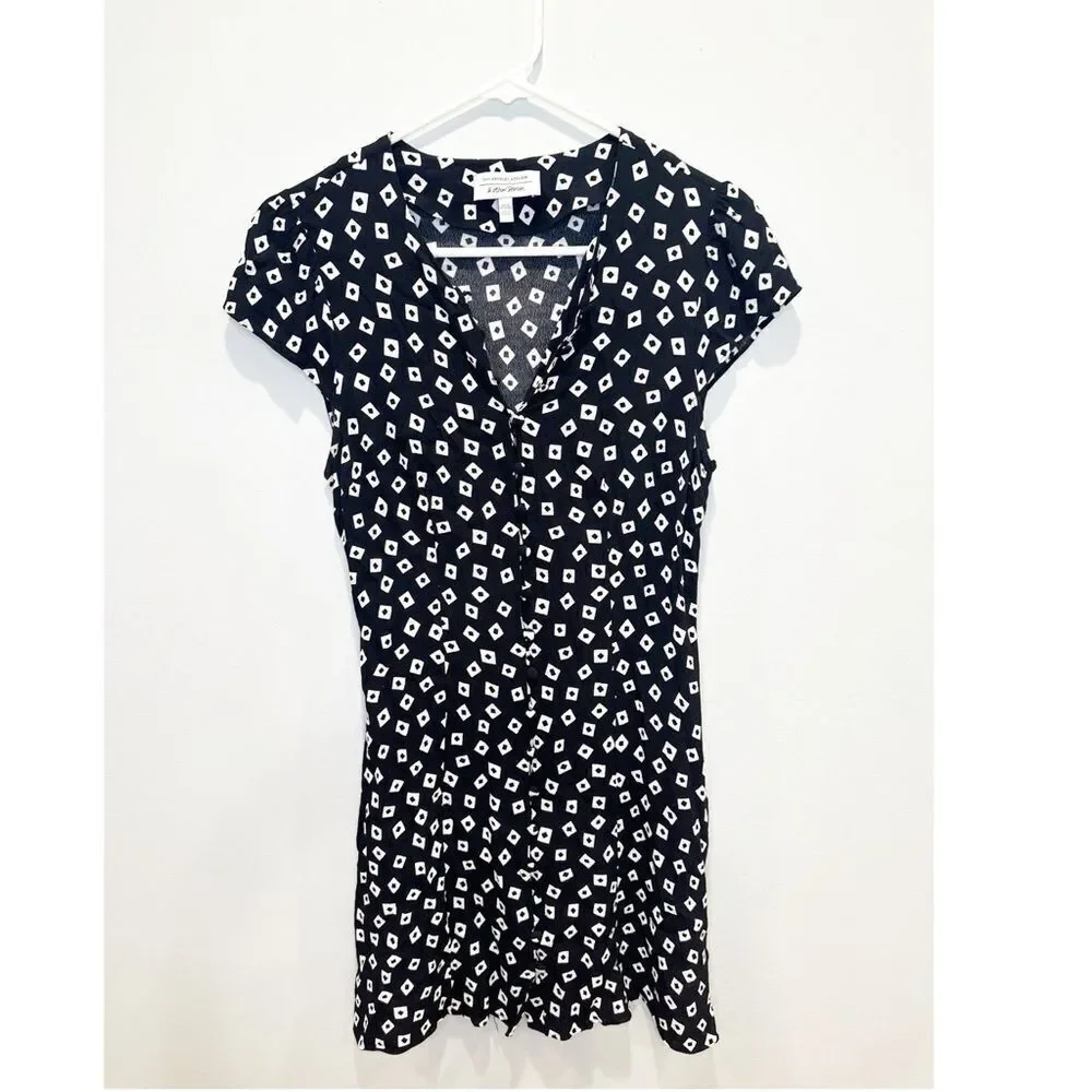 & other stories black button up mini dress
